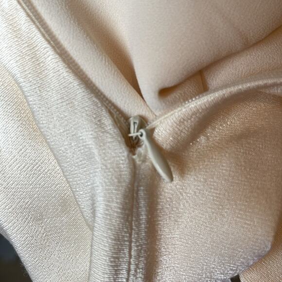 Shona Joy La Lune Tie Front Bias Midi Dress in Cream White Size 4 - Picture 9 of 12